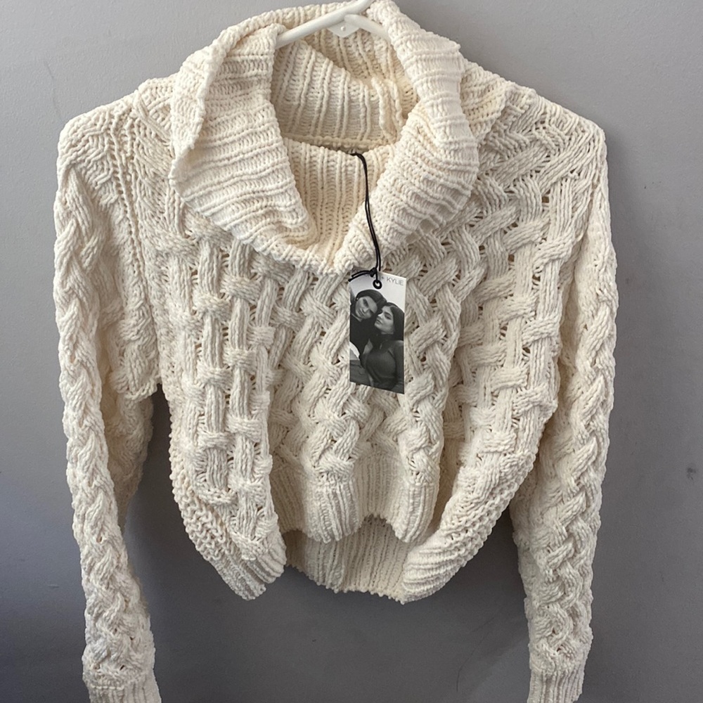 Kendal and Kylie fuzzy turtle neck sweater